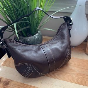 Coach Leather Small Hobo Shoulder Bag
